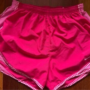 Nike Tempo Shorts with gingham trim